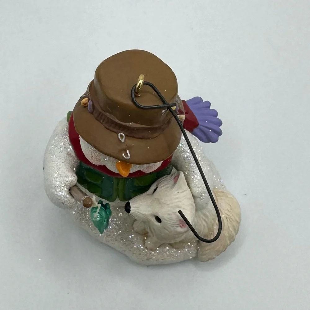 Hallmark Snow Buddies Ornament, Fishing Snowman & Dog, 2008, 11th in Series‎